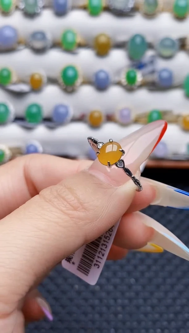 银S925镶嵌戒指翡翠3150