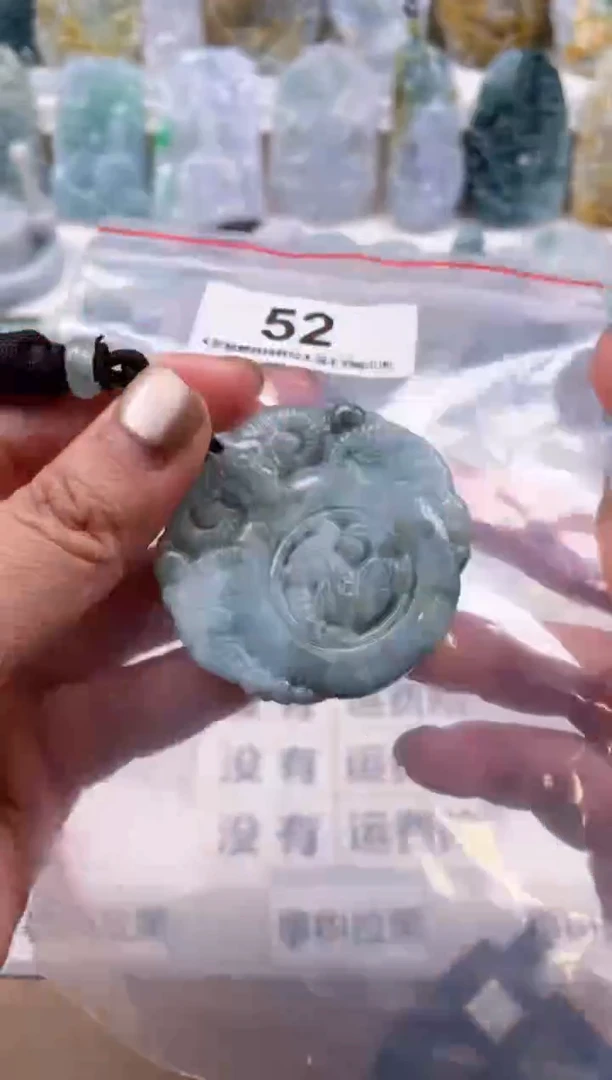 【闪购商品】翡翠颈饰未镶嵌天然缅甸A货翡翠微瑕52