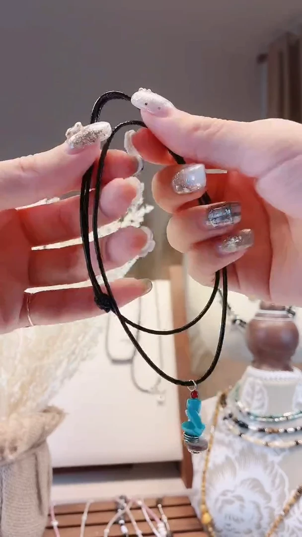 无925银2437许愿塔项链