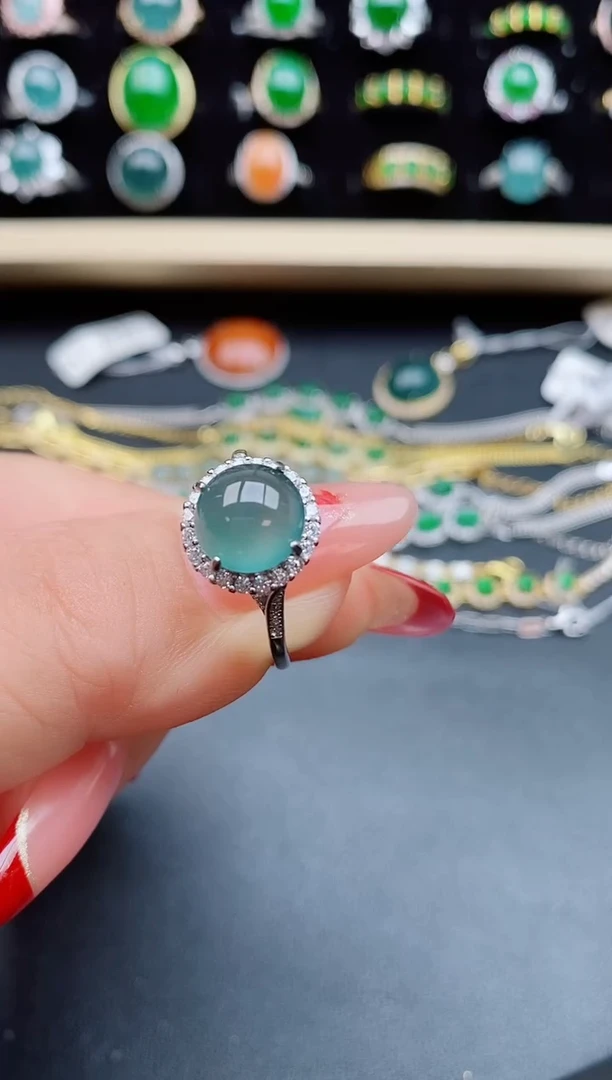 【闪购商品】翡翠戒指银S925镶嵌21321