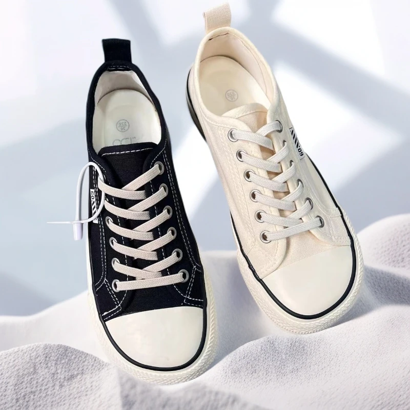 【陶姐家】2575简约百搭帆布鞋休闲平底低帮潮鞋