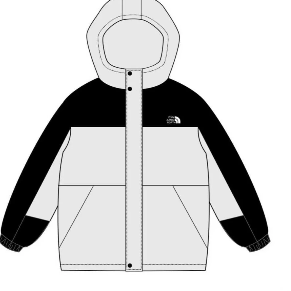 【动感北面】反季连帽派克服童装2025新款锁温冬季运动防风拉链保暖