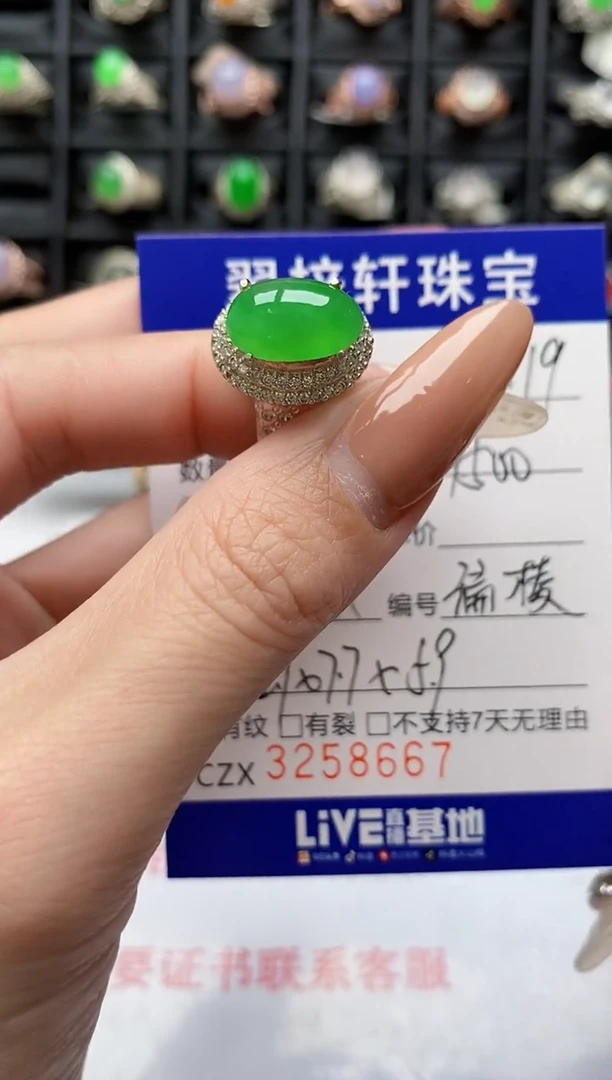 未镶嵌戒指翡翠8667