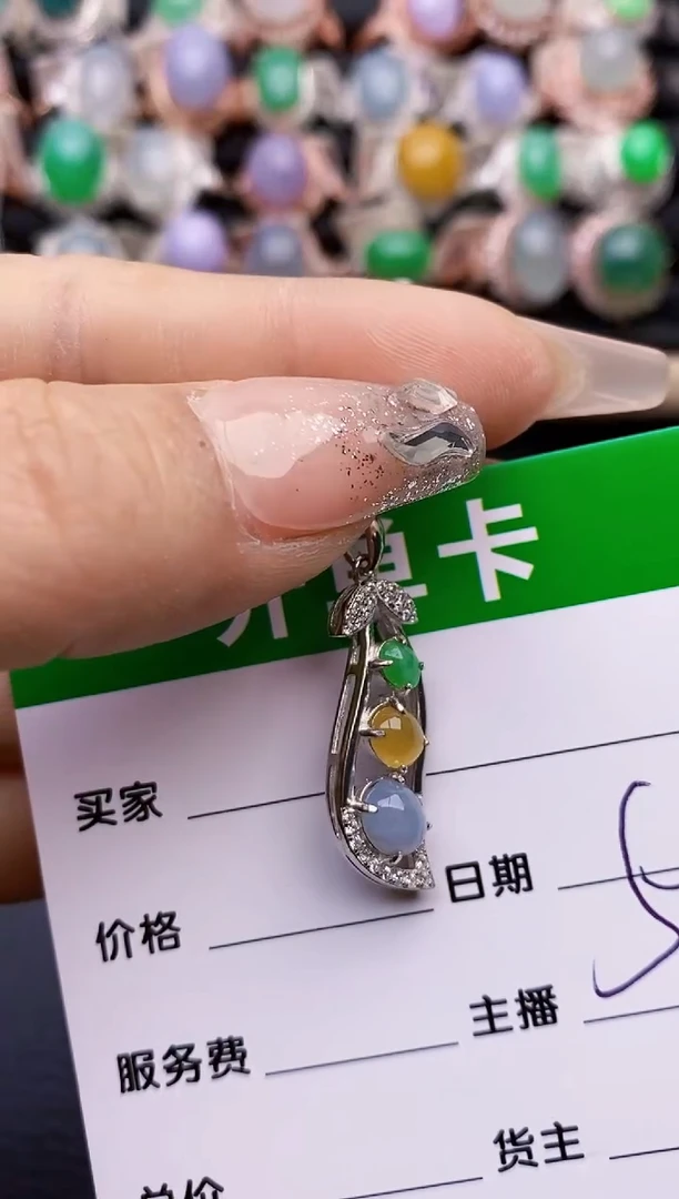 【闪购商品】翡翠戒指银S925镶嵌1204