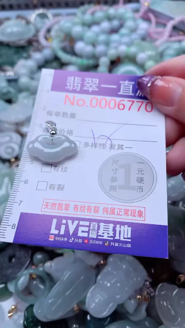 翡翠未镶嵌吊坠(不含链)6770