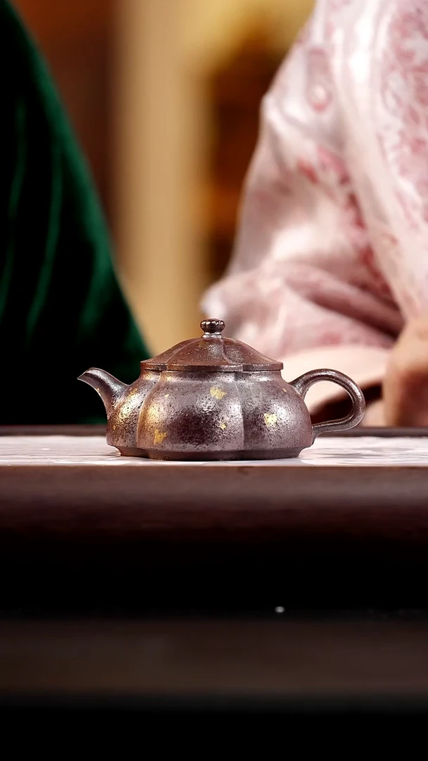 52 龙血砂小叶紫檀柴烧菊瓣