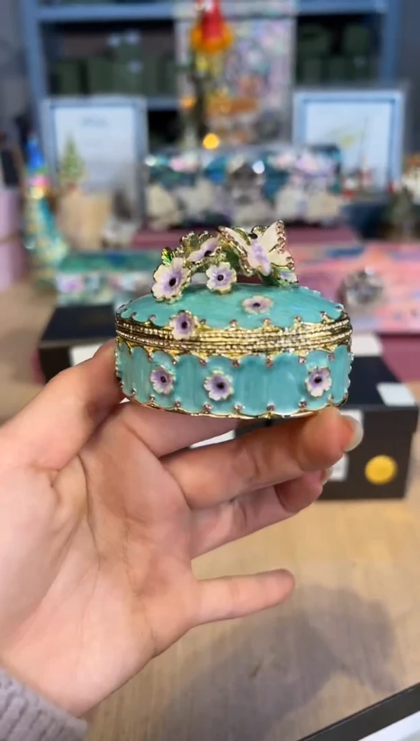 【闪购商品】杯279蓝色椭圆樱花盒