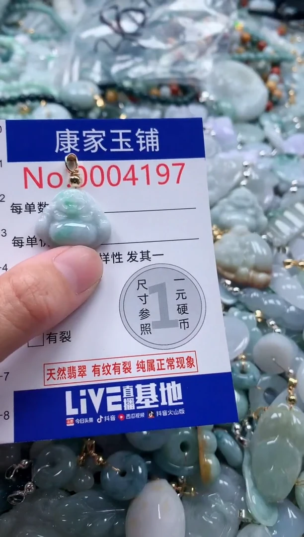 翡翠未镶嵌吊坠(不含链)4197