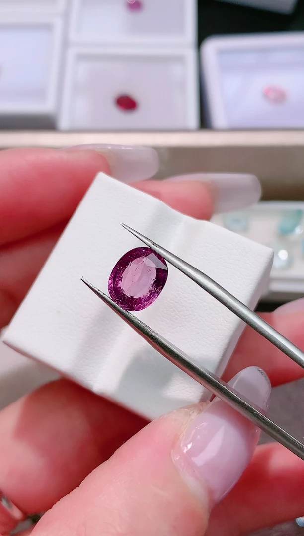 未镶嵌珠宝半成品碧玺天然包体卢比莱2.22ct