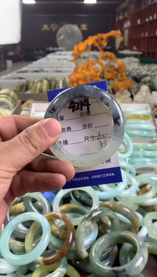 蛇纹石玉未镶嵌手镯4214