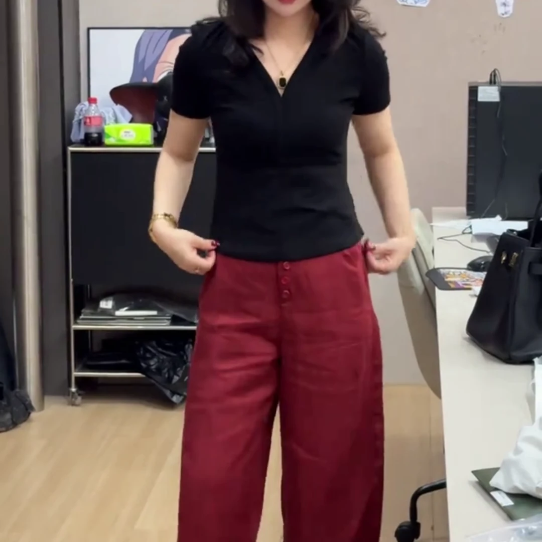 2025夏季新款时尚显瘦气质女士网红洋气两件套百搭款K8308