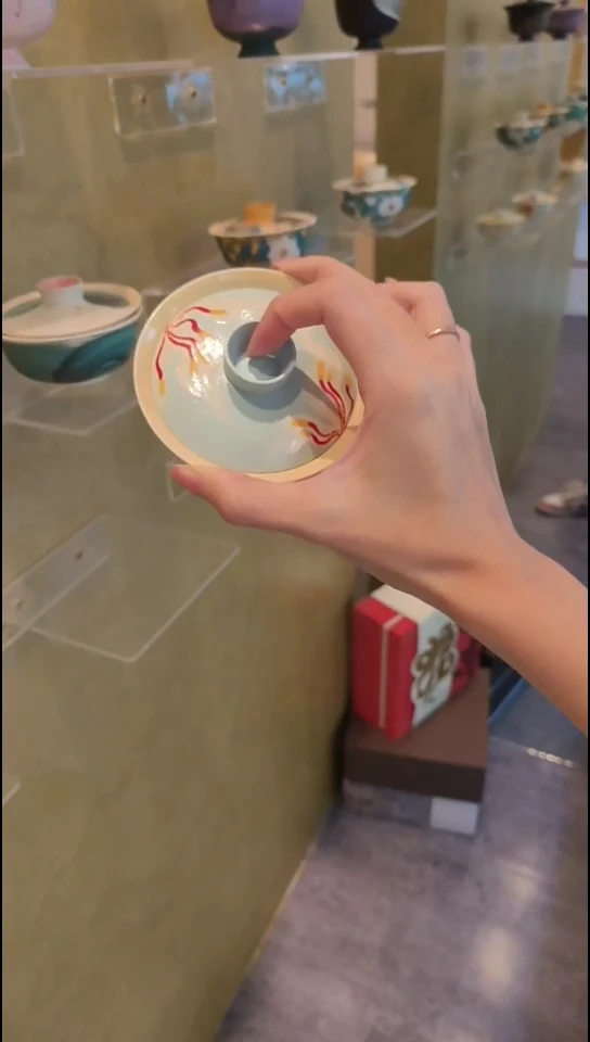 超级好看的蓝色盖碗