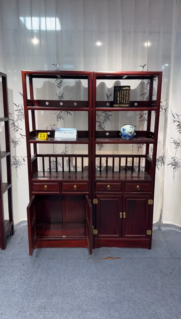 黑酸枝木类家具用****9178双抽书柜