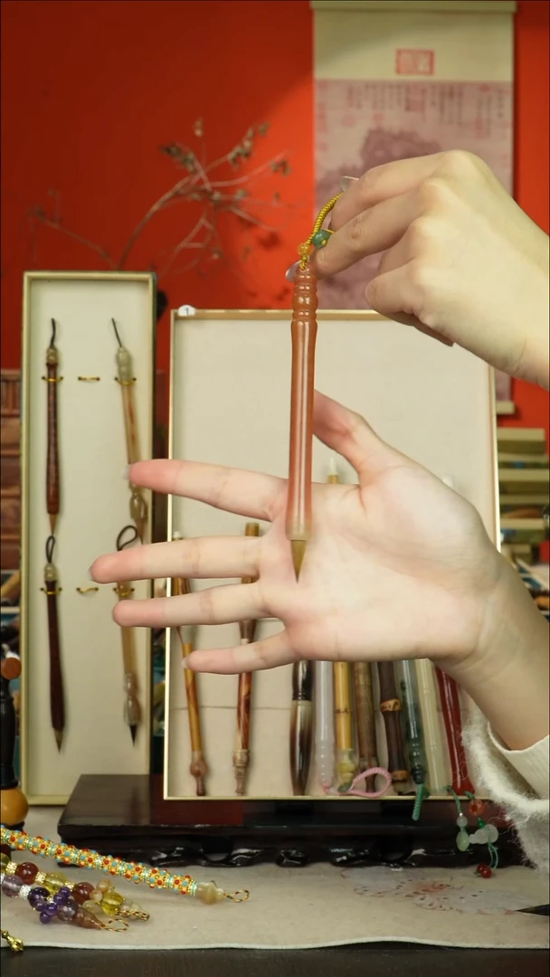 78号闪孤品高货毛笔链接 清水试笔 蘸墨不退