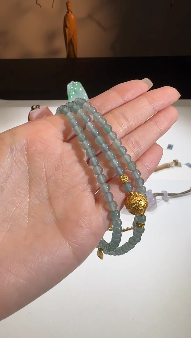 【闪购商品】翡翠颈饰未镶嵌【舒雅】银珠小于0.5