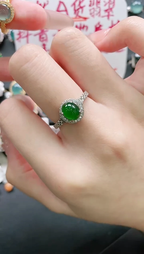 【闪购商品】翡翠戒指银S925镶嵌11111111
