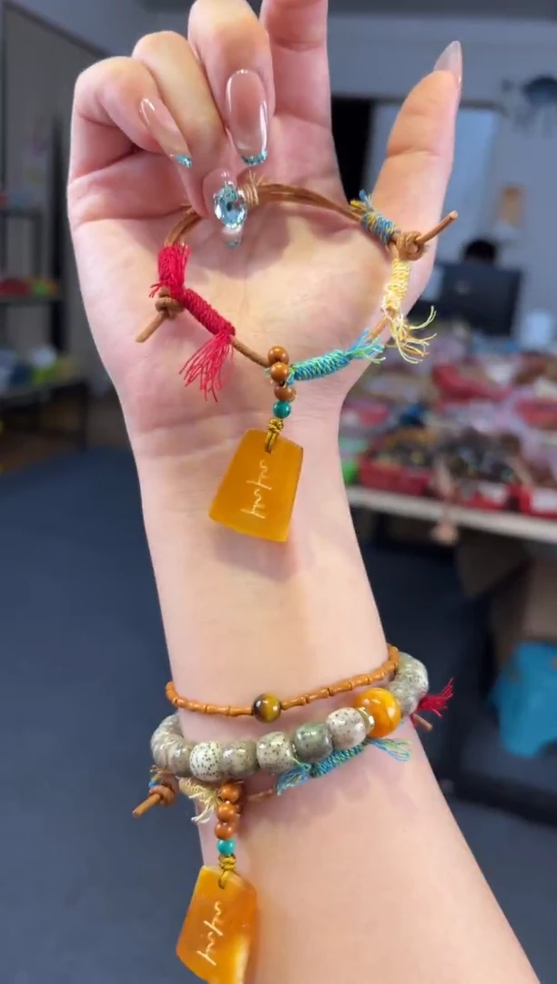 手链蜜蜡未镶嵌蜜蜡上上签手编绳