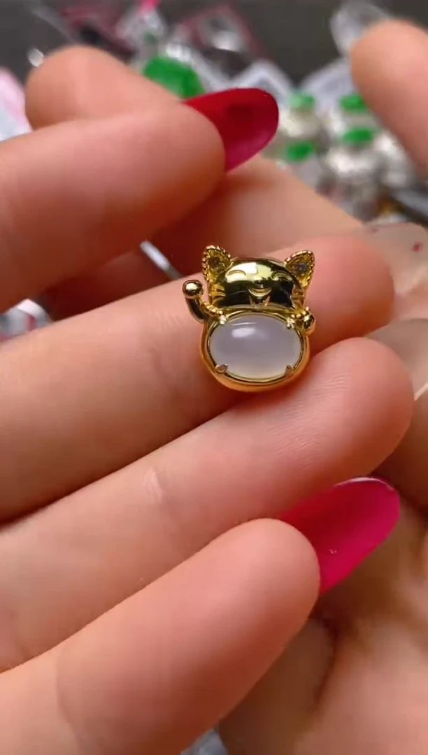 银S925镶嵌戒指翡翠百内无证书