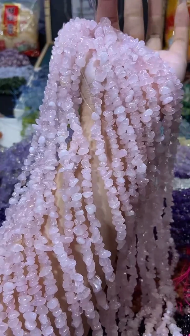【闪购商品】水晶珠宝半成品未镶嵌粉水晶