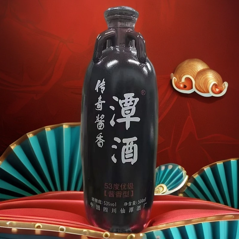 潭酒传奇酱香 53度500毫升酱香型白酒纯粮酿造53度500ml