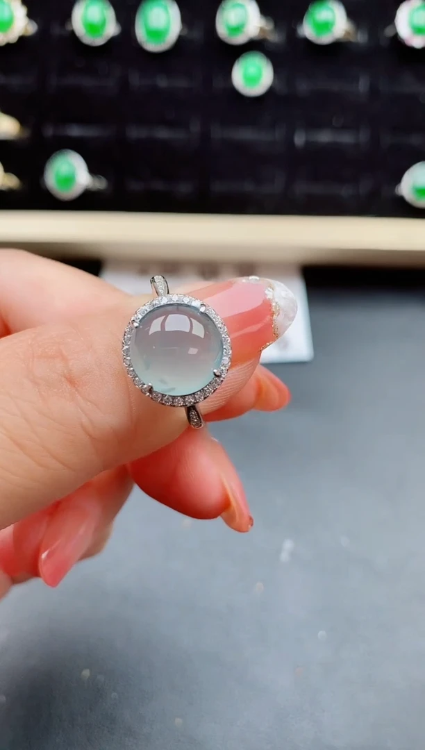 【闪购商品】翡翠戒指银S925镶嵌565656
