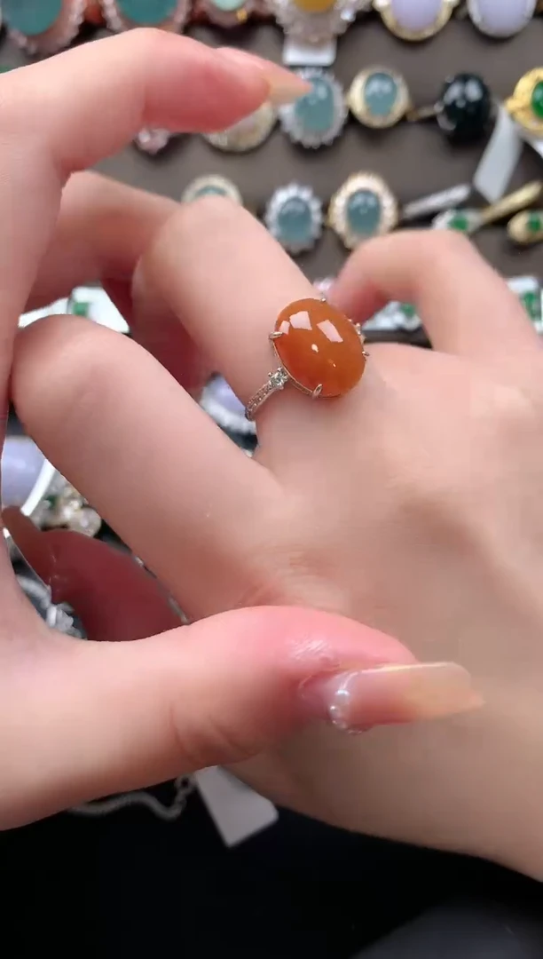 【闪购商品】翡翠戒指银S925镶嵌51241