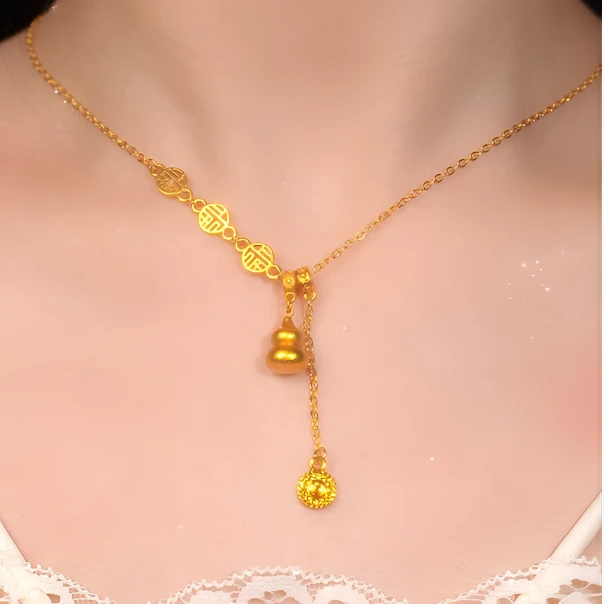 新中式流苏福字葫芦项链女款百搭不掉色