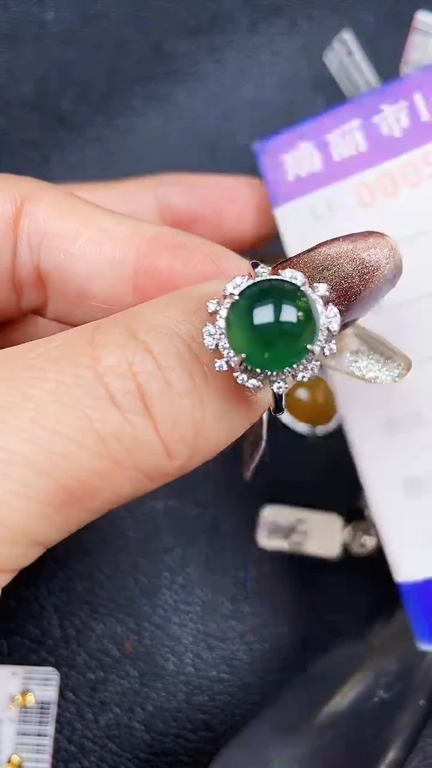 颈饰银S925镶嵌翡翠5838