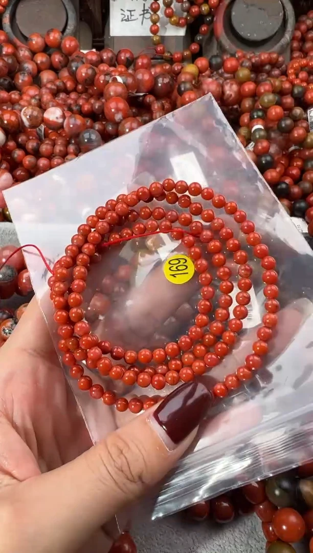 未镶嵌手串南红玛瑙4+