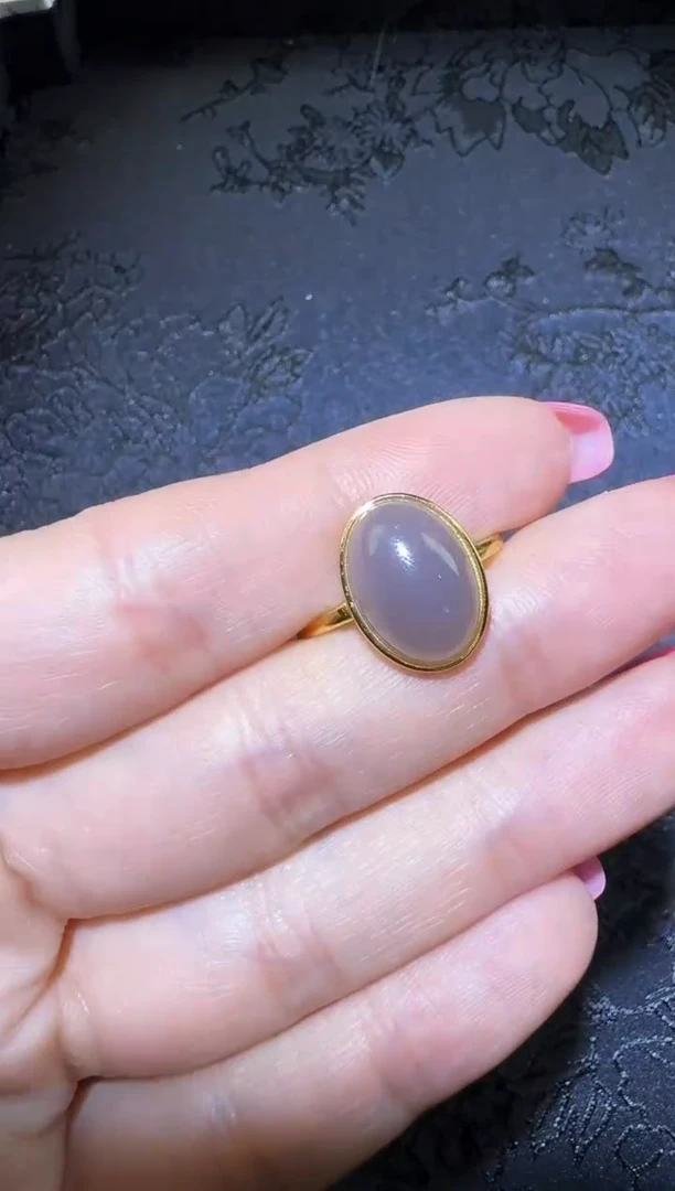 【闪购商品】和田玉戒指银S925镶嵌戒指