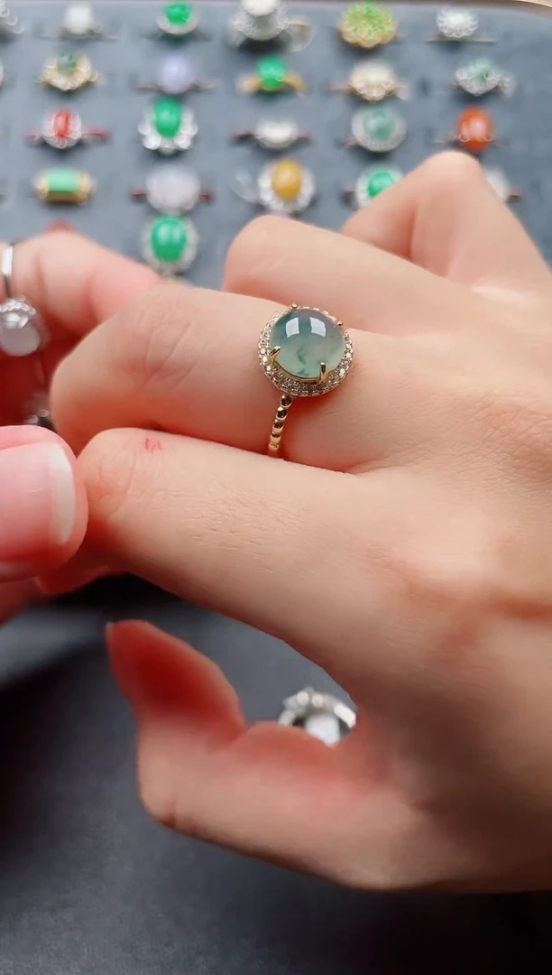 银S925镶嵌戒指翡翠20