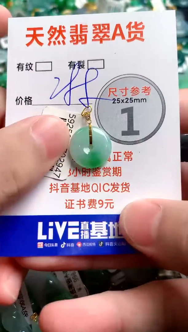 翡翠18K金镶嵌颈饰0298557992