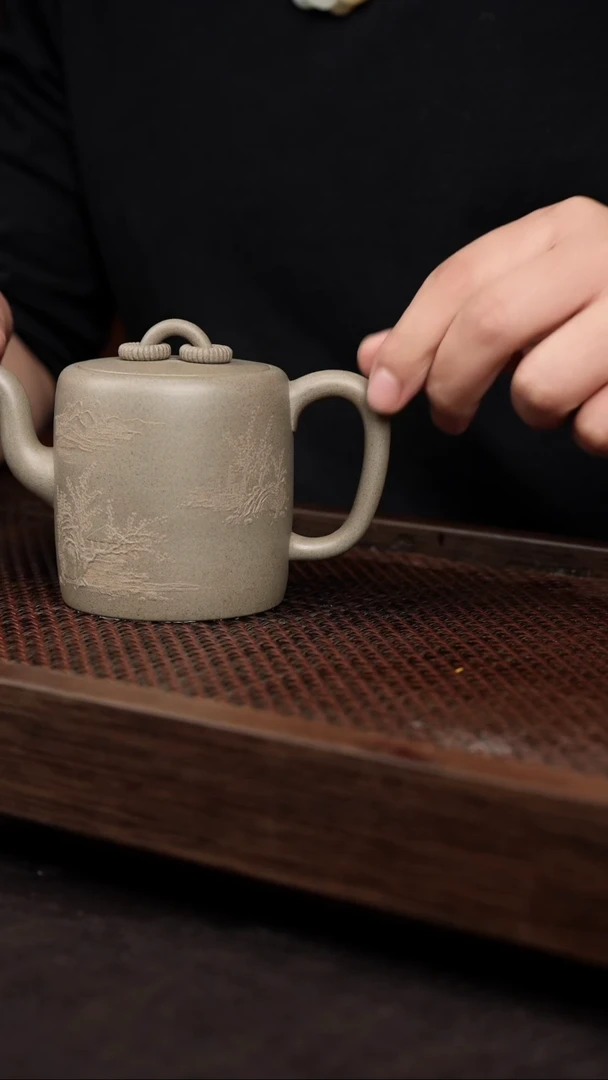 【闪购商品】紫砂茶壶青段泥绘双圈