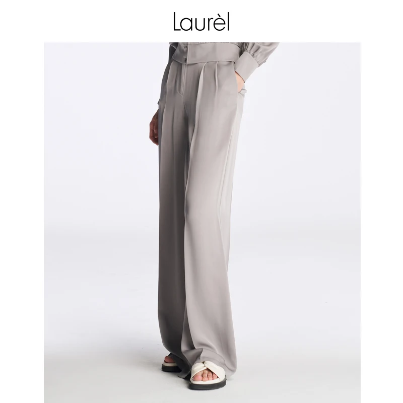 【晨粉专享】Laurel春夏简约阔腿裤女LWL341K01900