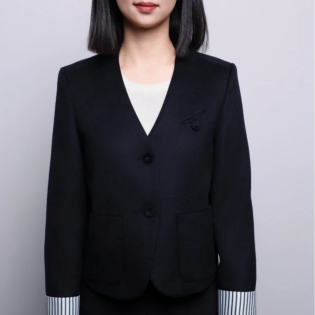 25年新款v领羊毛西装外套（99300）【993-994-913】