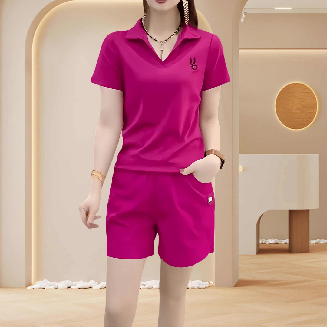 休闲运动洋气减龄短袖短裤时髦两件套女装夏装套装2025新款爆款
