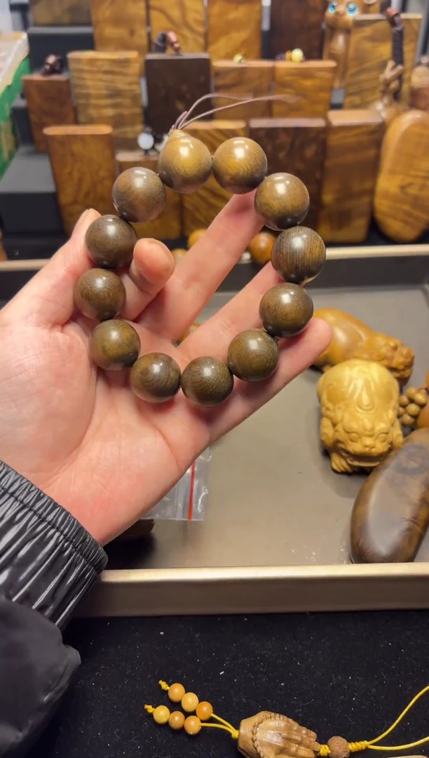 【闪购商品】楠木（金丝楠）手串/手链2.0阴沉绿手串121