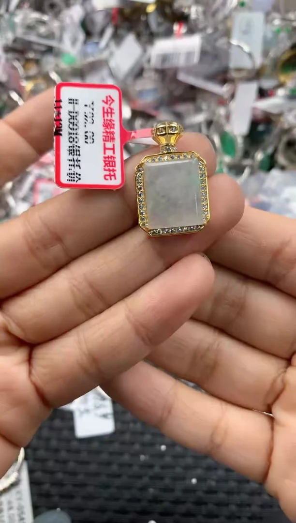 银S925镶嵌戒指翡翠11            4