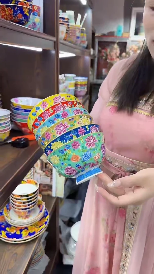 瓷片5英寸饭碗6个景德镇餐具