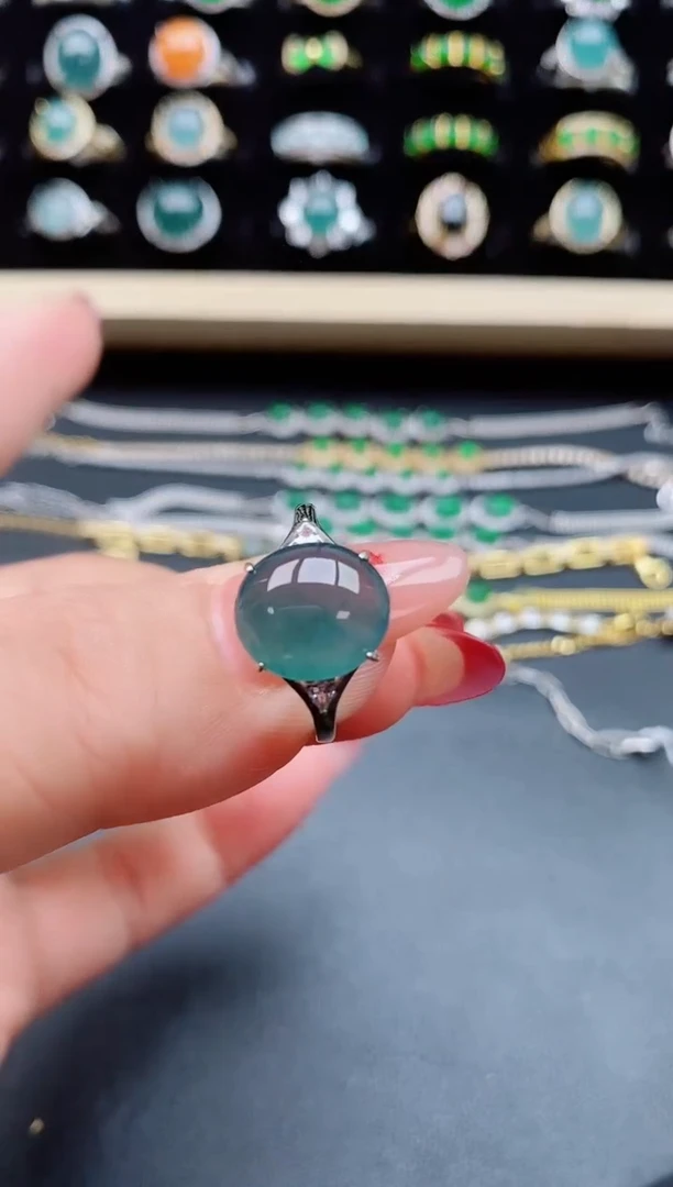 【闪购商品】翡翠戒指银S925镶嵌5080508