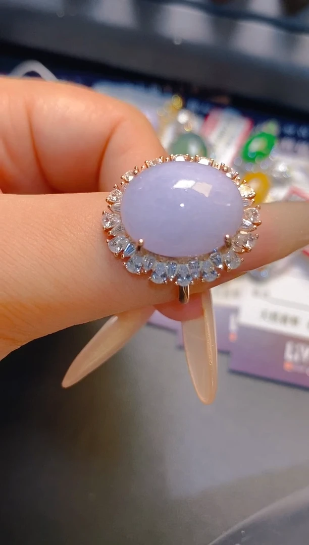 翡翠银S925镶嵌耳饰天然