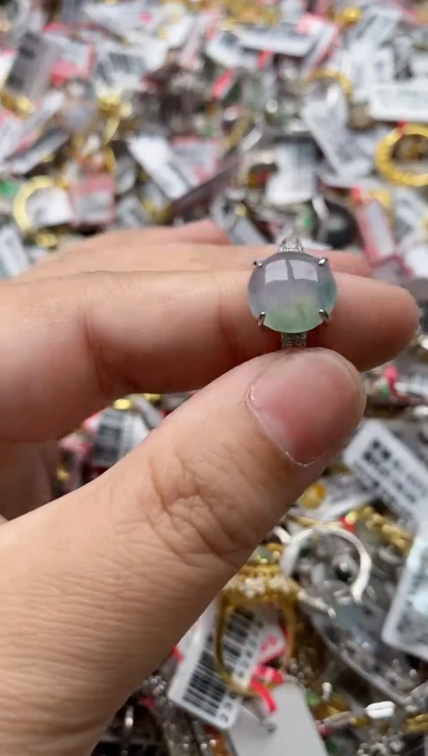 【闪购商品】翡翠戒指银S925镶嵌55555--10