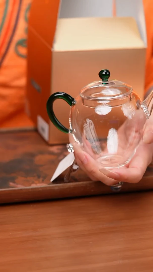 【闪购商品】禾器/晶彩文巧壶/墨绿色