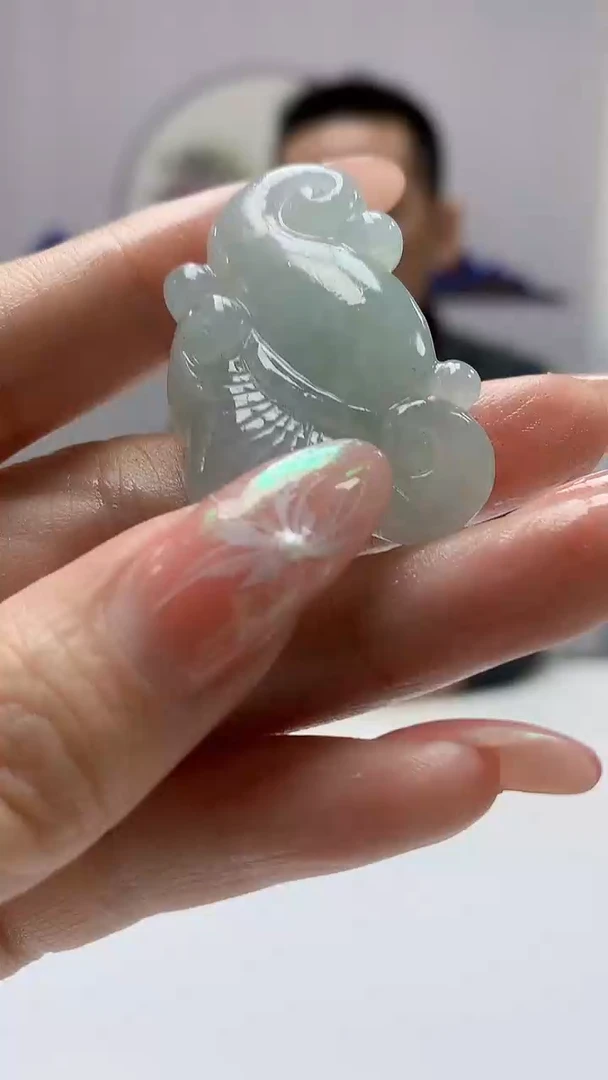 【闪购商品】定制翡翠未镶嵌3916DD-毛货挂件67