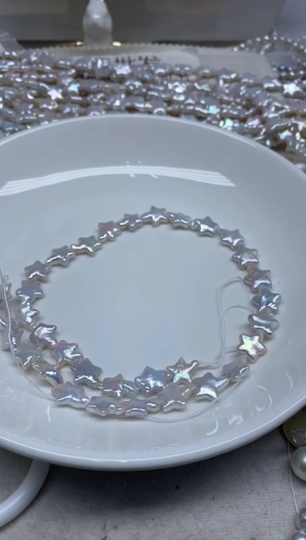 淡水珍珠未镶嵌颈饰星星发1条