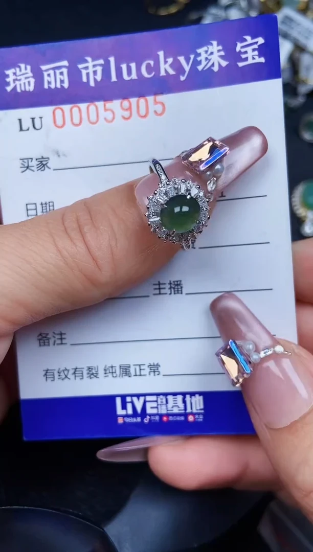 翡翠银S925镶嵌颈饰5905