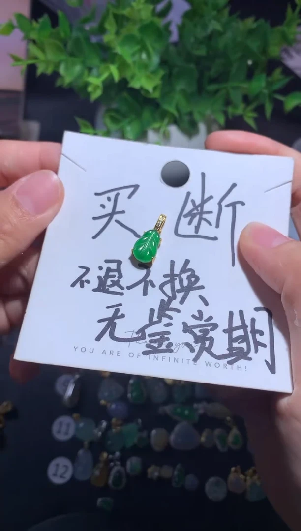 吊坠(不含链)银S925镶嵌翡翠美****餐1