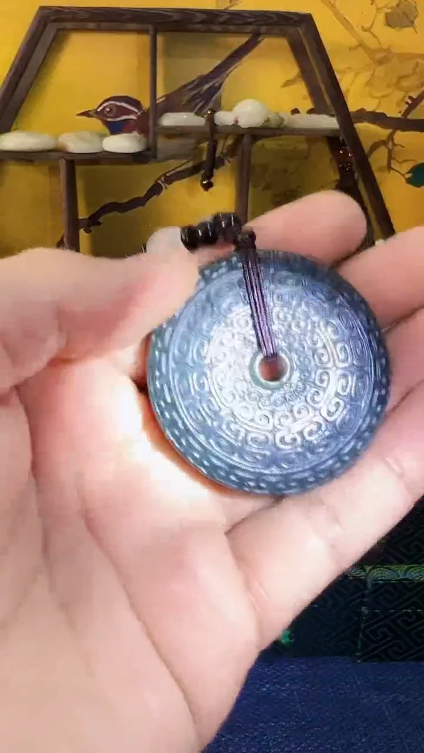 【闪购商品】和田玉（青玉）挂件未镶嵌和田 平安扣 (飞铃文玩)