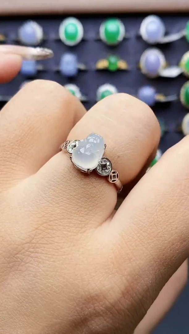 银S925镶嵌戒指翡翠2137