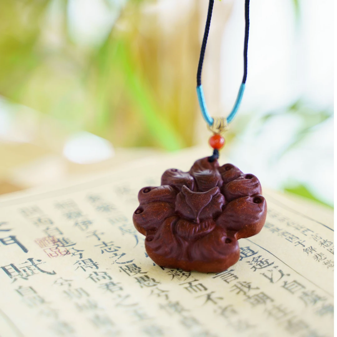 手工中药九尾狐吊坠